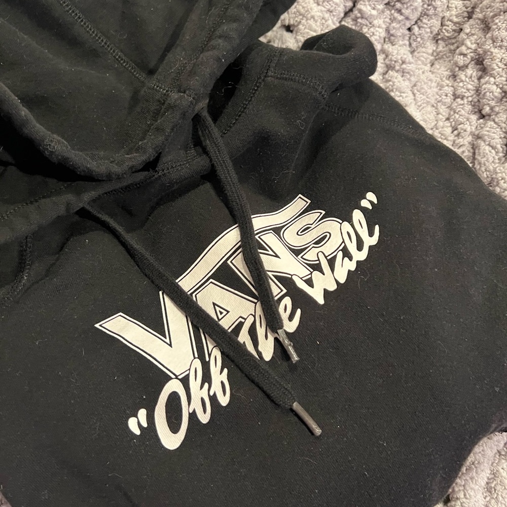 vans crop black hoodie